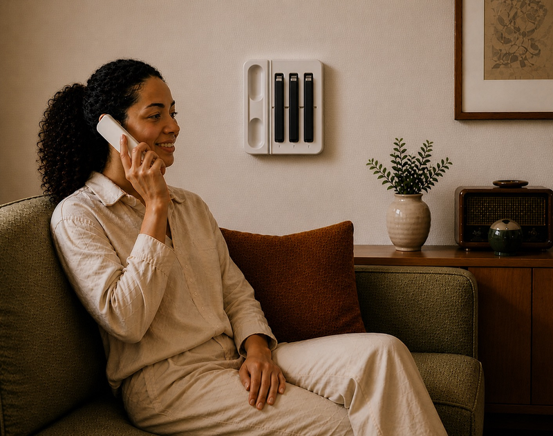 Stay connected via wireless handset